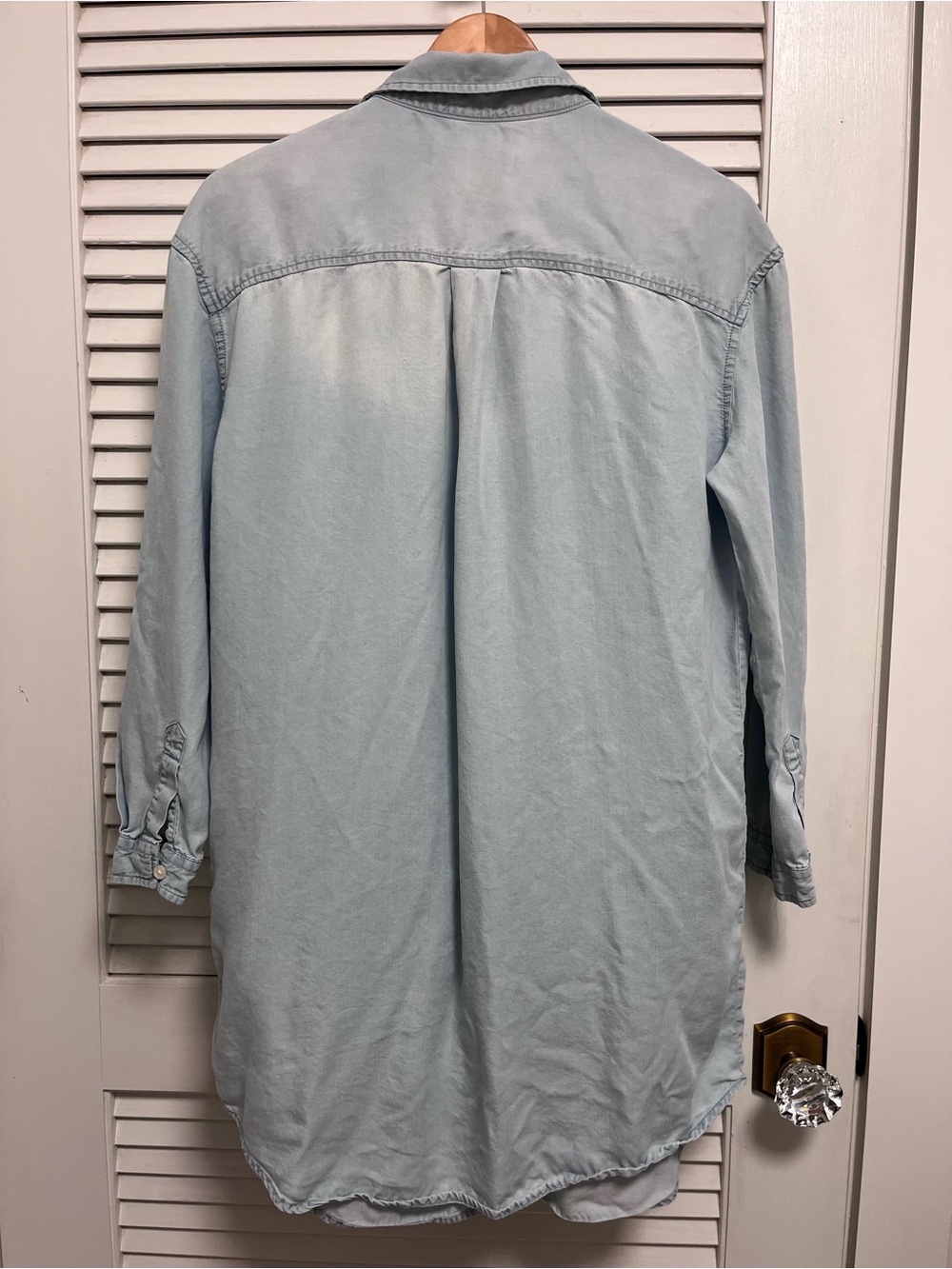 Thread & Supply Pale Chambray Blue Denim Shirt/dress - Picture 7 of 7